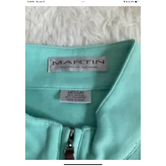 Martin Mens Sweater Vest Green Sleeveless Golf Sweater Size Med NWOT - Picture 3 of 6